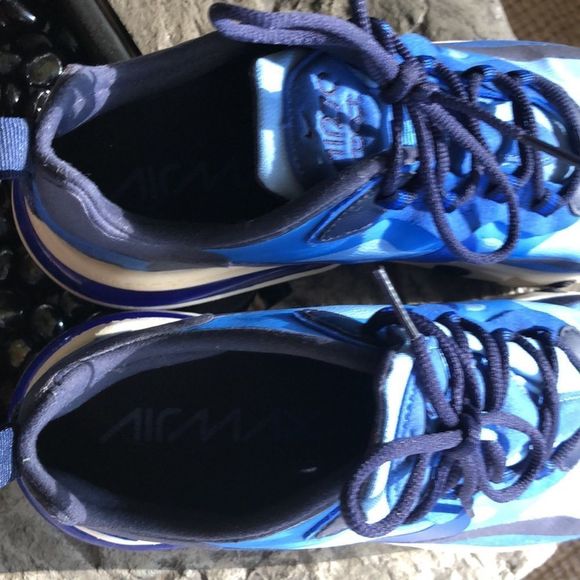 Nike Air Max 270 React Pacific/Hyper Blue CI3866 400 running Size 8.5 men's - Picture 15 of 16